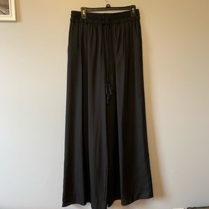 Zara Black Flowy Lightweight Wide Leg Pants